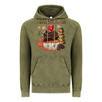 Vintage Olive merry christmas cupcake chocolate Vintage Hoodie - CowGirlArtShop