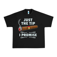 Black Just The Tip Cigar Smoker Gift Funny Cigar Smoking Urban Heavy Tee - trangStudio