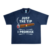 Navy Just The Tip Cigar Smoker Gift Funny Cigar Smoking Urban Heavy Tee - trangStudio