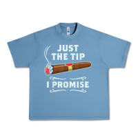 Pebble Blue Just The Tip Cigar Smoker Gift Funny Cigar Smoking Urban Heavy Tee - trangStudio