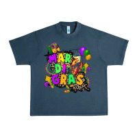 Midnight Navy louisiana map mardi gras Urban Heavy Tee - CowGirlArtShop