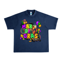 Navy louisiana map mardi gras Urban Heavy Tee - CowGirlArtShop