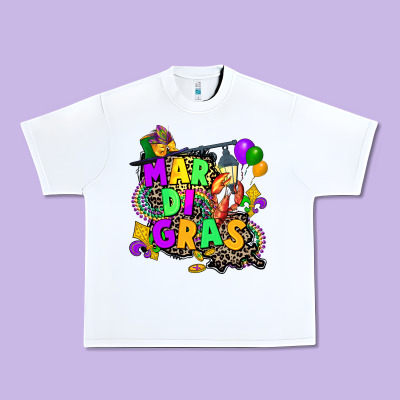 Louisiana Map Mardi Gras Urban Heavy Tee Designed By Cowgirlartshop