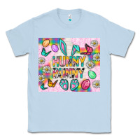 Dusty Blue Hunny Bunny and egg Easter Classic Tee - NancyCooperArtShop