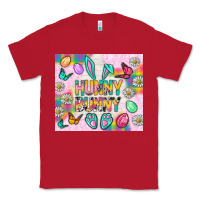 Red Hunny Bunny and egg Easter Classic Tee - NancyCooperArtShop
