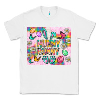 White Hunny Bunny and egg Easter Classic Tee - NancyCooperArtShop