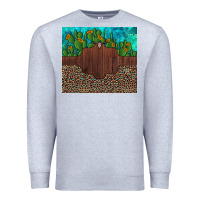 Heather Grey custom cactus and sunflowers leopard turquoise Premium Sweatshirt - Artiststas