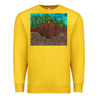 Lemon custom cactus and sunflowers leopard turquoise Premium Sweatshirt - Artiststas