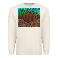 Sandshell custom cactus and sunflowers leopard turquoise Premium Sweatshirt - Artiststas