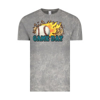 Cloud Rock game day baseball leopard flames fireball Vintage Tee - HowdyJamesFarm