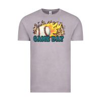 Vintage Zinc game day baseball leopard flames fireball Vintage Tee - HowdyJamesFarm