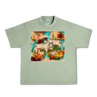 Oil Green fall charolais bulls Urban Heavy Tee - RanaPortraitStore
