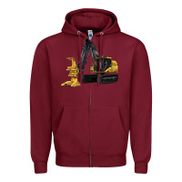 Burgundy Feller Buncher Zipper Hoodie - LillyAllenDesigns