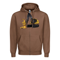 Chestnut Feller Buncher Zipper Hoodie - LillyAllenDesigns