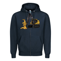 Navy Feller Buncher Zipper Hoodie - LillyAllenDesigns