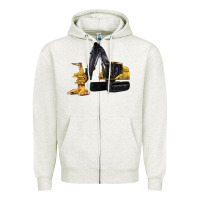 Oatmeal Heather Feller Buncher Zipper Hoodie - LillyAllenDesigns
