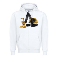 White Feller Buncher Zipper Hoodie - LillyAllenDesigns