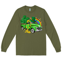 Army Green western truck St. Patrick's Day Long Sleeve Tee - HowdyJamesFarm