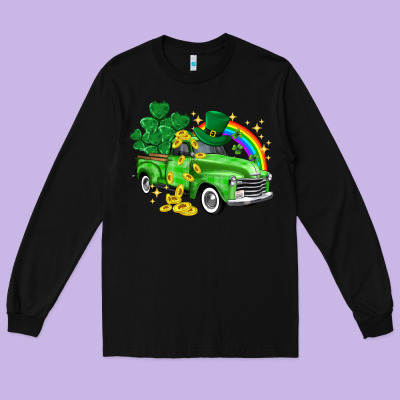 Western Truck St. Patrick's Day Long Sleeve Tee Designed By Howdyjamesfarm