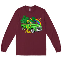 Burgundy western truck St. Patrick's Day Long Sleeve Tee - HowdyJamesFarm