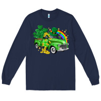 Navy western truck St. Patrick's Day Long Sleeve Tee - HowdyJamesFarm