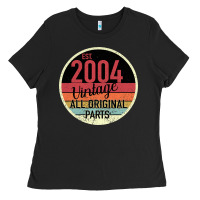 Black 15th Birthday gift Vintage 2004 Ladies Tee - Bettercallsaul