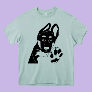 German Shepherd German Shepherd Puppy Heavy Core Tee Designed By Trangstudio