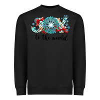 Black Joy to the World Heavyweight Sweatshirt - CowhideDigitalArt