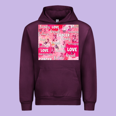 Breast Cancer Awareness Pink Urban Hoodie Designed By Adodesignshop