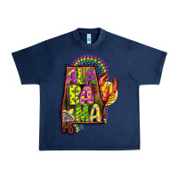 Navy mardi gras alabama map Urban Heavy Tee - CowGirlArtShop