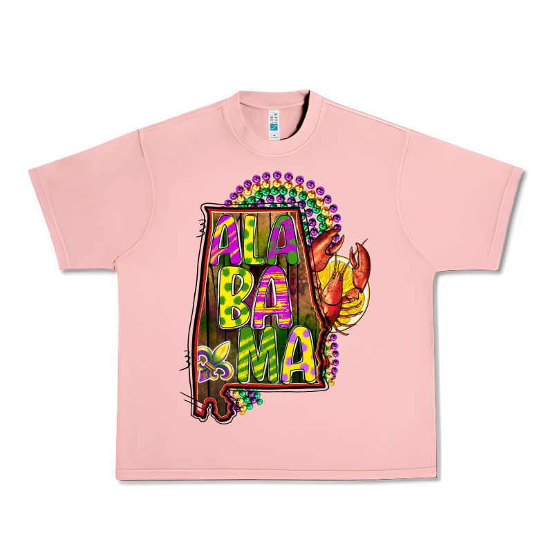 Mardi Gras Alabama Map Urban Heavy Tee by CowGirlArtShop | Teevron