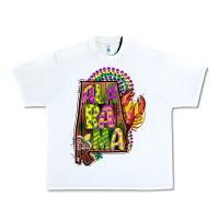 White mardi gras alabama map Urban Heavy Tee - CowGirlArtShop