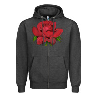Charcoal Heather Oklahoma Rose Illustrations Zipper Hoodie - LillyAllenDesigns