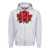 Heather Grey Oklahoma Rose Illustrations Zipper Hoodie - LillyAllenDesigns
