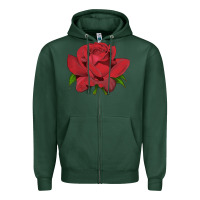 Sports Green Oklahoma Rose Illustrations Zipper Hoodie - LillyAllenDesigns