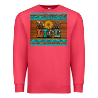 Cardinal mom life leopard cowhide turquoise aztec Premium Sweatshirt - Artiststas
