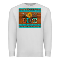 Mom Life Leopard Cowhide Turquoise Aztec Premium Sweatshirt | Teevron