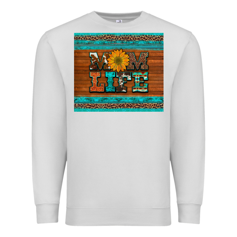 Mom Life Leopard Cowhide Turquoise Aztec Premium Sweatshirt by Artiststas | Teevron