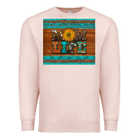 Pale Pink mom life leopard cowhide turquoise aztec Premium Sweatshirt - Artiststas