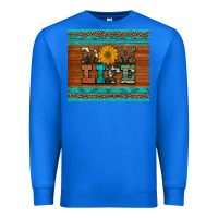 True Royal mom life leopard cowhide turquoise aztec Premium Sweatshirt - Artiststas