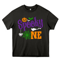 Spooky One Boy Halloween 1st Birthday Matching Family T Shirt Heavy Core Tee | Teevron