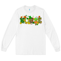 White St. Patricks day nurse Long Sleeve Tee - HowdyJamesFarm