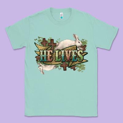 He Lives Easter Classic Tee Designed By Nancycooperartshop
