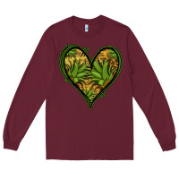 Burgundy pineapple heart Long Sleeve Tee - Jasminsmagicworld