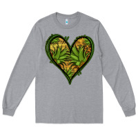 Heather Grey pineapple heart Long Sleeve Tee - Jasminsmagicworld