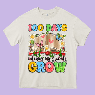 100 Days Watching My Students Grow Heavy Core Tee Designed By Artiststas