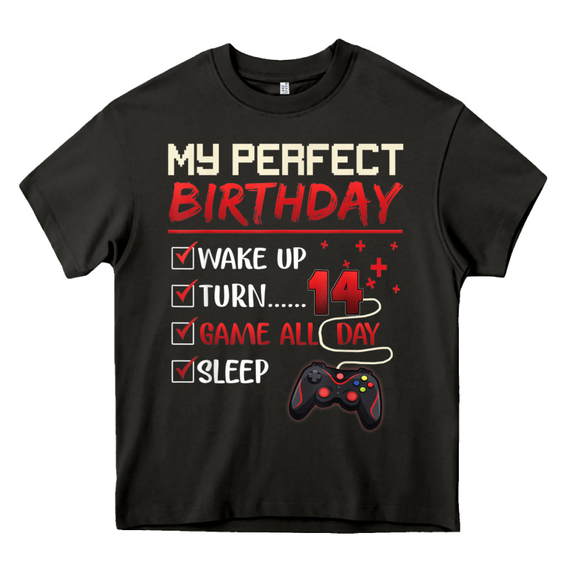 14 Year Old Gamer Gift Boy Teen 14th Perfect Birthday Gaming Heavy Core Tee by trangStudio | Teevron
