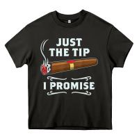 Asphalt Just The Tip Cigar Smoker Gift Funny Cigar Smoking Heavy Core Tee - trangStudio