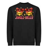 Black Jingle Bells Heavyweight Sweatshirt - CowhideDigitalArt