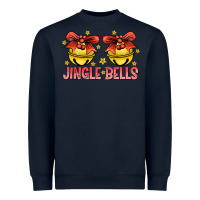 Navy Jingle Bells Heavyweight Sweatshirt - CowhideDigitalArt